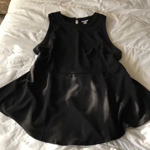 Ava & Viv Black peplum tank